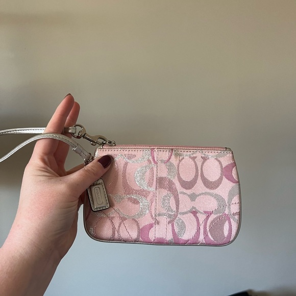 Coach Handbags - Coach Pink Wristlet